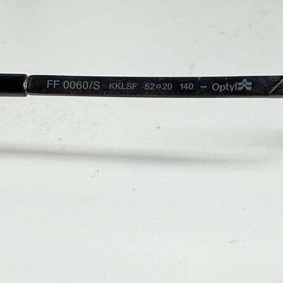 FENDI FF 0060/s KKLSF Sunglasses Black Cat Eye Unique 52-20-140 H19975 - Picture 5 of 7